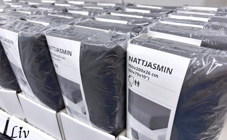 IKEAで販売されているNATTJASMIN（ナットヤスミン）のボックスシーツ